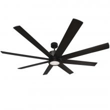 HOMEnhancements 21534 - 8-Blade 66" MB Fan Matte Black/Walnut Blades 20W LED 3K,4K,5K