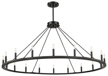 HOMEnhancements 20682 - 18 Light 60" Big Ring Single Tier Chandelier - MB T6-3K Lamps Included