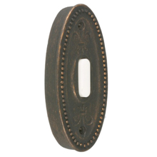 HOMEnhancements 12822 - Doorbell Button - Large Oval - Fleur-de-lis-RB