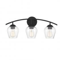 Savoy House Meridian M80032MBK - 3-Light Bathroom Vanity Light in Matte Black