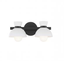 Savoy House Meridian M80074MBK - 2-Light Bathroom Vanity Light in Matte Black