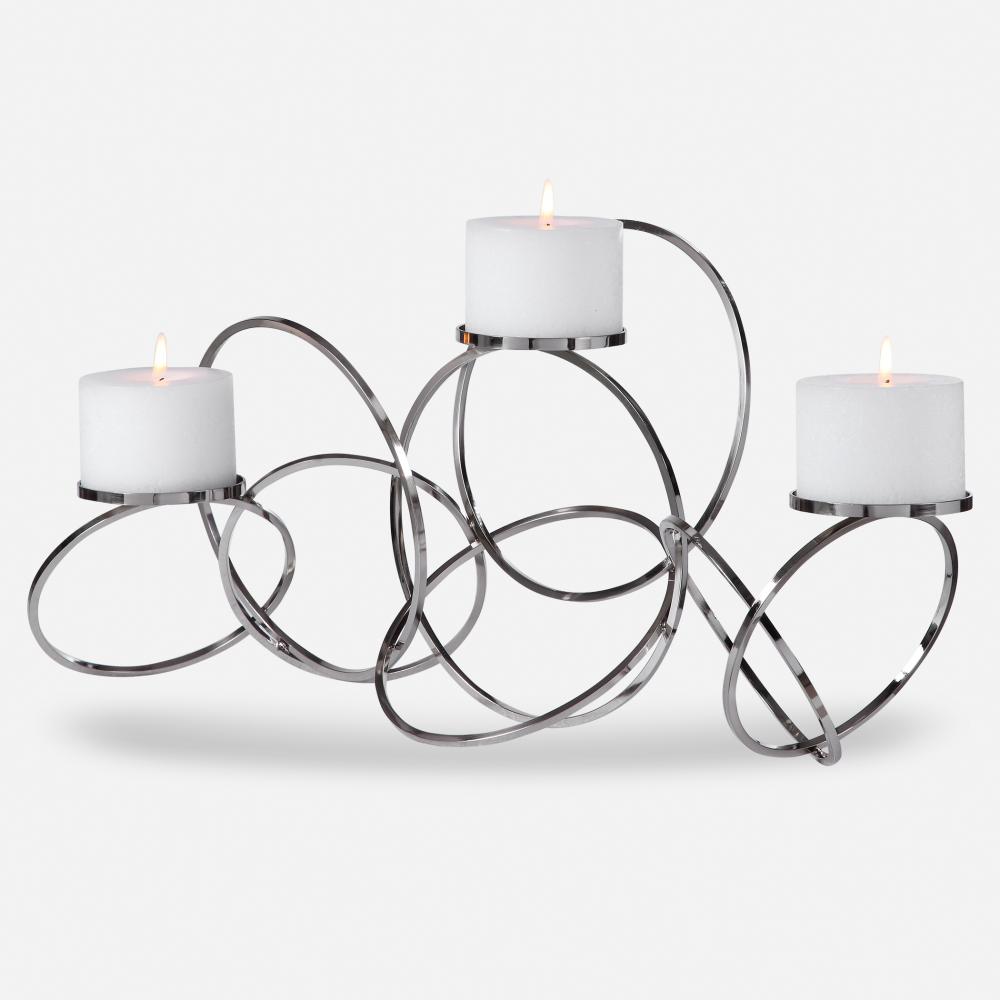 Uttermost Kiernan Nickel Ring Candleholder