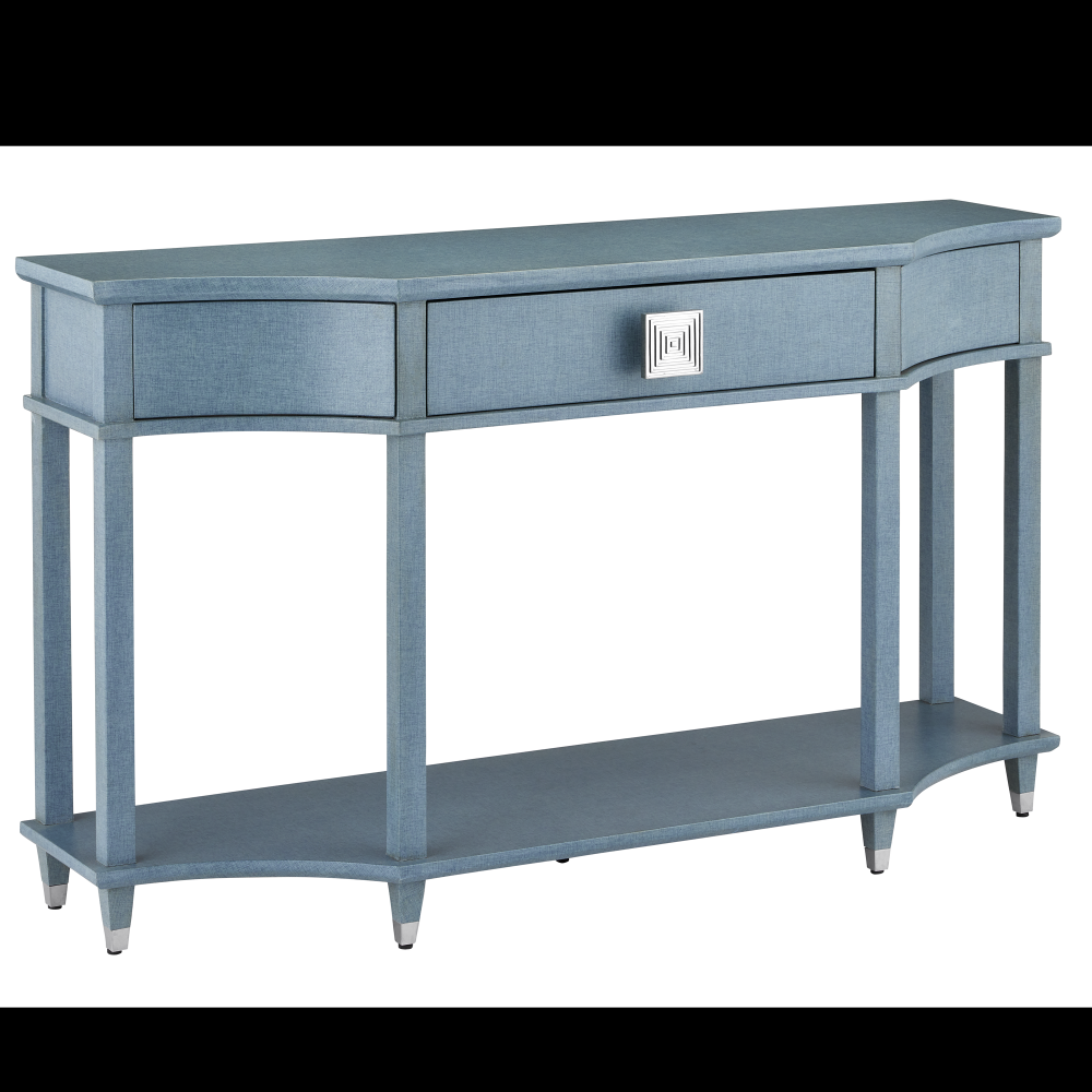 Maya Blue Linen Console Table