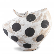 Currey 1200-0710 - Dots Small White & Black Bowl